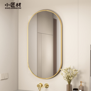 化妆镜壁挂式镜子贴墙自粘轻奢家用异形浴室镜免打孔美容院梳妆镜