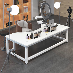 主播用直播桌子专用带货台式电脑桌轻奢ins网红展示桌公司工作台