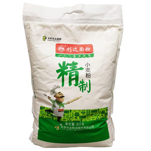 天津利达面粉/精制粉5kg/特一/中筋/水饺馒