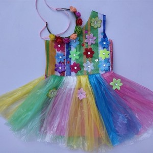 i表演儿童手工制作环保衣服diy时装h秀女童废物利用走秀男孩材料