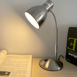 欧普雷士美的金属LED书桌床头灯办公复古护眼台灯E27螺口黄光可调