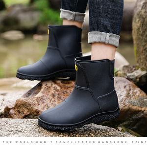 汐鲤雨鞋防雨鞋男士中筒工地劳保洗车厨房防滑套鞋放水鞋矿工筒胶