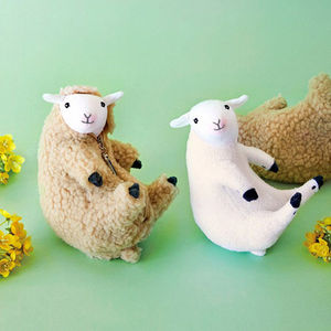 日本剃毛小羊外套yyou more六甲山牧场玩偶安抚公仔绵羊毛绒玩具