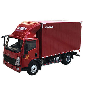 卡车模型原厂124合金中国重汽豪沃howo轻卡箱式货车集装箱模型红