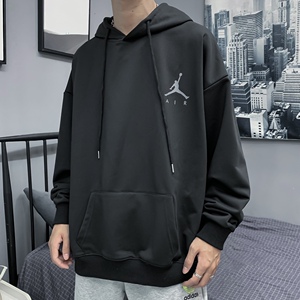 美国乔丹正品aj飞人卫衣反光大印花纯棉连帽套头衫男女款休闲上衣