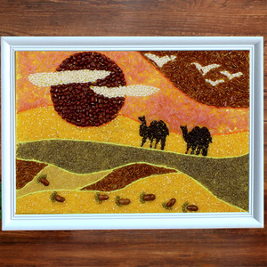 870人付款淘宝豆子手工贴画成人五谷杂粮贴画粘贴画diy材料包小学生8k