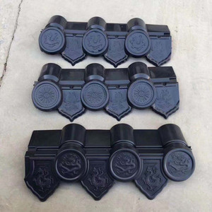 高档树脂瓦脂水檐瓦顶合成树滴瓦配b件檐口屋仿古滴水板边檐瓦ins