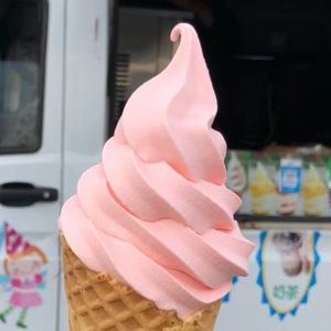 爱迪克精致软冰草莓味冰淇淋粉1kg 花淇淋 圣代冰淇淋