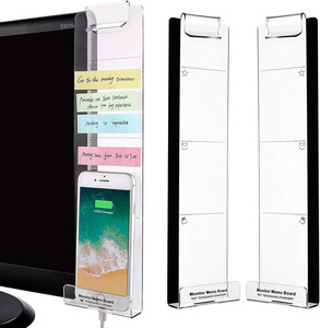 电脑显示器侧边便利贴留言板屏幕便签贴板专用透明记事板