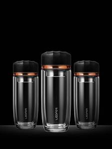 leidfor雷德夫双层玻璃杯男士 隔热高档杯子防摔水杯个人专用茶杯