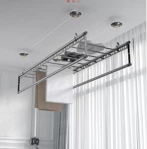 好太太晾衣架阳台手摇升降晾衣杆侧装顶装晒被子手动自动凉衣架