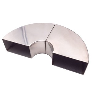 304不锈钢90i度方弯头 冲压接头楼梯扶手方管焊接弯头支架方管弯