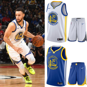 勇士队30号库里球衣75周年城市版宣告限定11汤普森男女篮球服套装