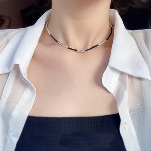 锁骨链黑绳简约