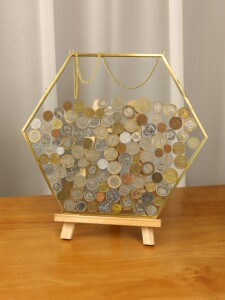 硬币展示框啤酒瓶盖收集收藏框六边形相框植物标本夹墙面装饰画框