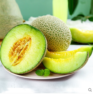 网纹瓜玫珑瓜山东海阳玲珑两个口蜜海南日本静冈哈密甜瓜