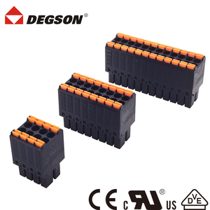 DEGSON高松3.5MM双排弹簧15EDGKNH插拔式PCB接线端子插头KF2EDGKS