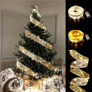 50 LED 5M Double Layer Fairy Lights Strings Christmas Ribbon