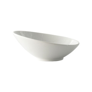 纯白陶瓷斜口碗创意水果沙拉碗面碗保护颈椎宠物碗网红猫咪碗带架
