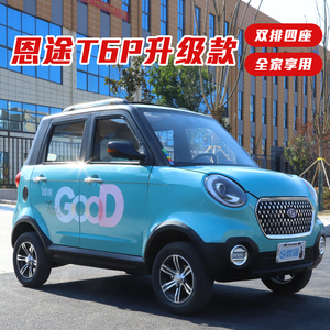 恩途电动四轮车t6p家用小型女士新能源汽车接送孩子空调油电两用