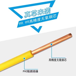 金铜龙羽电线- 程1.5/.5/4/6平方国标ZQD2纯家装单芯单股工电缆