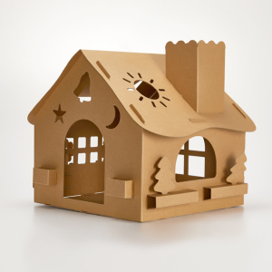 萌宠盒子猫抓板猫屋瓦楞纸抓板牛奶盒猫窝四季通用猫咪纸箱不掉屑