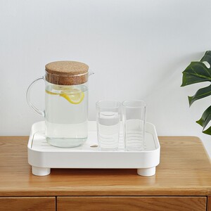 家用茶盘小型简约托盘长方形杯架塑料功夫泡茶茶具收纳储水式茶海
