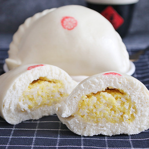 新货盖盖食品山东烟台手工年货饽饽黏糯米包黄米大馒头年糕200克*