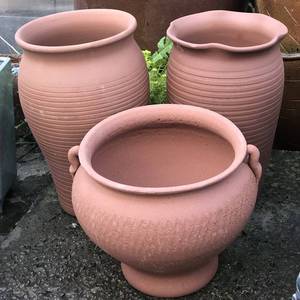 素陶花盆无釉手工粗陶盆花卉绿植盆多肉老庄盆透气紫砂陶罐法师盆