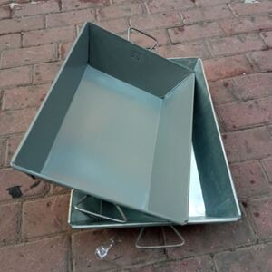 工地认证铁灰槽灰盆水泥盆工具收纳盒子煤炭盒瓦匠用铁灰斗加厚槽