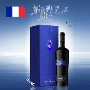 法国进口蓝境蜻蜓干红葡萄酒15% AOP等级尼姆产区 单支礼盒装