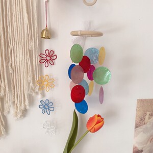 手工diy材料包小花有声风铃挂饰 卧室房间吊饰小清新创意挂件礼物