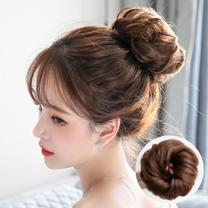 假发抓夹真发发圈假发女蓬松盘头假丸子发包懒人盘发花苞头2人付款