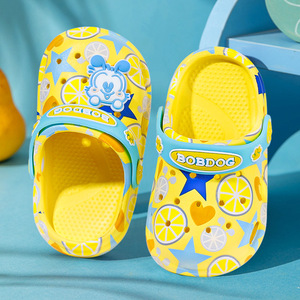 回力儿童洞洞鞋夏季1-5岁小童男女印花卡通沙滩鞋宝宝凉拖鞋