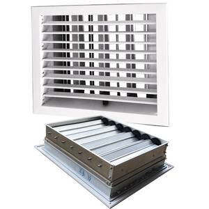 单层百叶带人字闸可手动风量调节阀消防风口窗铝合金双层厂家定制