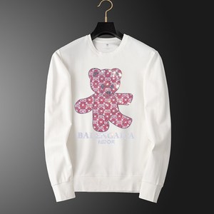 ing&lv/缨旅欧美卫衣男2021秋季新款时尚小熊烫钻圆领长袖拼接印