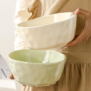 特别好看的汤碗家用大号奶油风2024新款陶瓷餐具8寸碗泡面碗汤盆