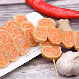 风火轮豆皮肉卷火锅炸串半成品鸡肉串铁板烧烤精豆皮肉卷低脂