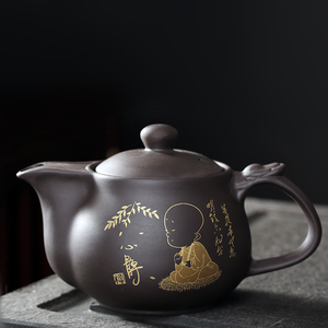 复古紫砂壶半手工泡茶壶家用大小容量西施壶提梁壶茶具配件侧把壶
