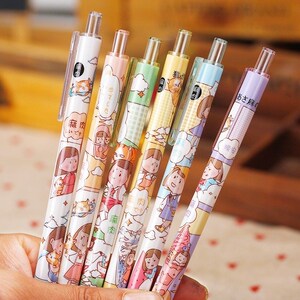 限定麻球ins不二家按动中性笔高颜值学生用黑色0.5mm少女心签字笔