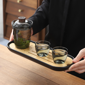 耐热玻璃盖碗手抓壶茶杯单个二才泡茶碗大号功夫茶具茶碗杯盏套装