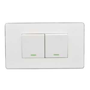 120型单开双控开关面板11x8小号三开双控带荧光2开电源灯开关插座