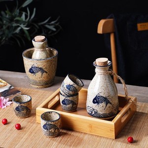 古风酒杯烈酒杯加热烫酒分酒器陶瓷白酒杯酒壶酒盅3两6两老式酒壶