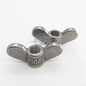 304不锈钢手拧螺母大耳朵蝶形螺母w羊角元宝螺丝帽m5m6m8m10m12m2