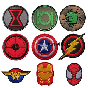 复仇者联盟徽章漫威臂章蜘蛛侠胸章钢铁侠刺绣章背包衣服魔术贴章