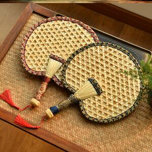 芭蕉叶扇子纯手工制作纯天然麦秆编织麦杆大蒲扇手摇扇手工宝宝扇