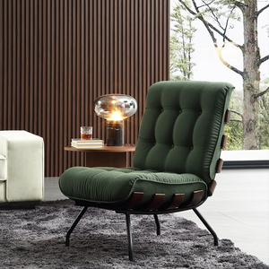 极简单人沙发椅家用客厅休闲椅复古现代设计师咖啡一桌二椅网红小