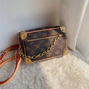 00xy913380098494淘宝路易威登lv 小方包橙链条牛皮老花斜挎包系列