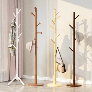 涵晴宜家淘宝落地衣帽架实木挂衣架简约挂包架三角落地衣架卧室创意