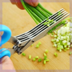 多层厨房多功能不锈钢五层葱花剪刀韭菜香菜切葱刀碎纸切碎菜神器